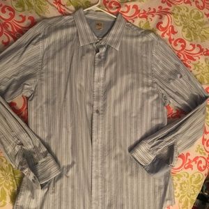 Men’s XXL BKE button down Blue white striped